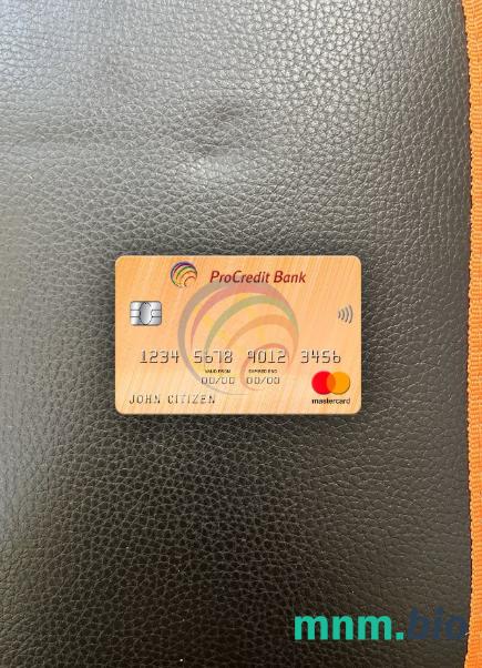 Moldova ProCredit bank mastercard 2 wygląd fotograficzny skan PSD + zdjęcie